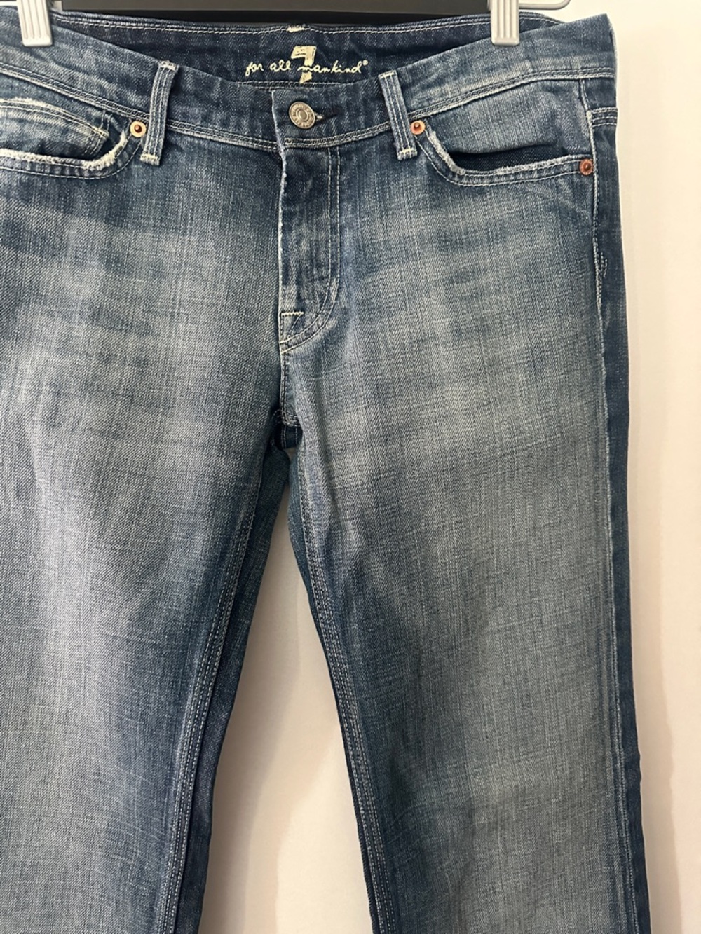 7 For All Mankind Flynt Bootcut Denim Y2K Jeans - Picture 2 of 8